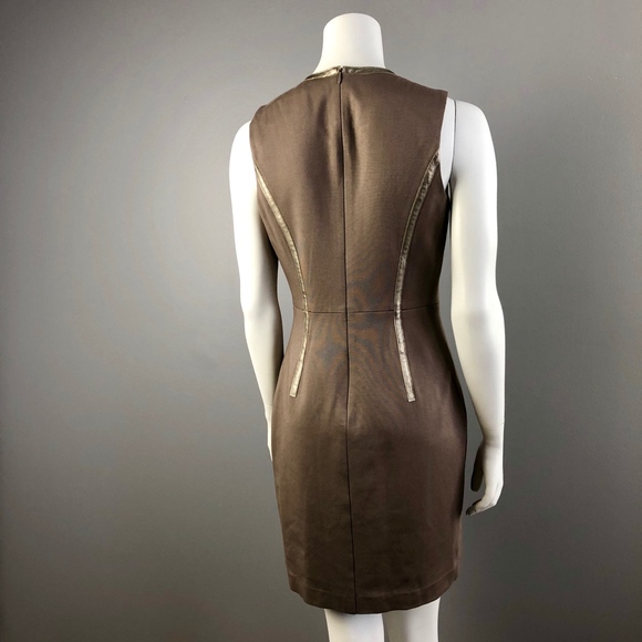 Trina Turk Jocelyn Ponte Dress with Leather Trim - Picture 3 of 4
